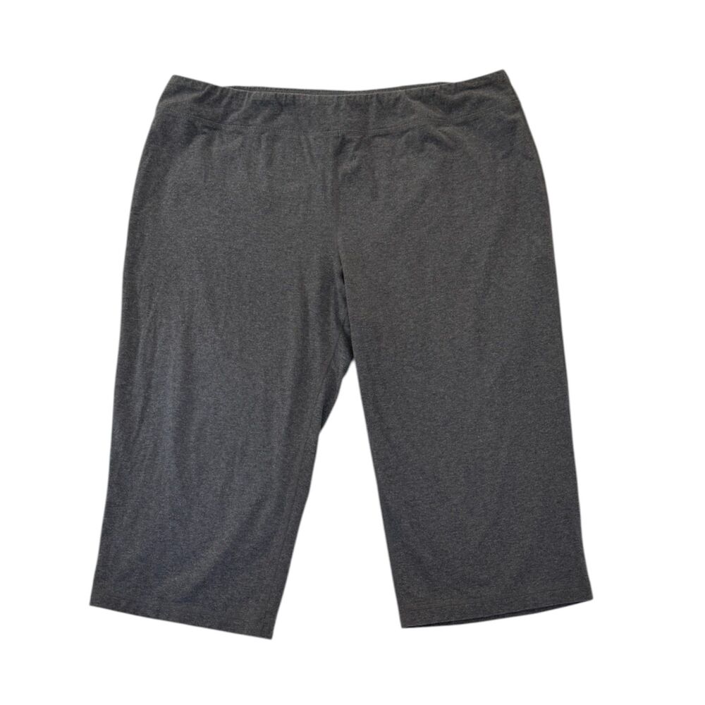 Athletic Works Womens Gray Cotton Capri Pants Size 3X